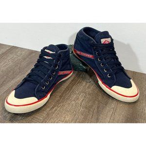 Lee Cooper Originals * UK * M8 / W10 * US 8.5 * Canvas Sneaker * Navy/Red/White